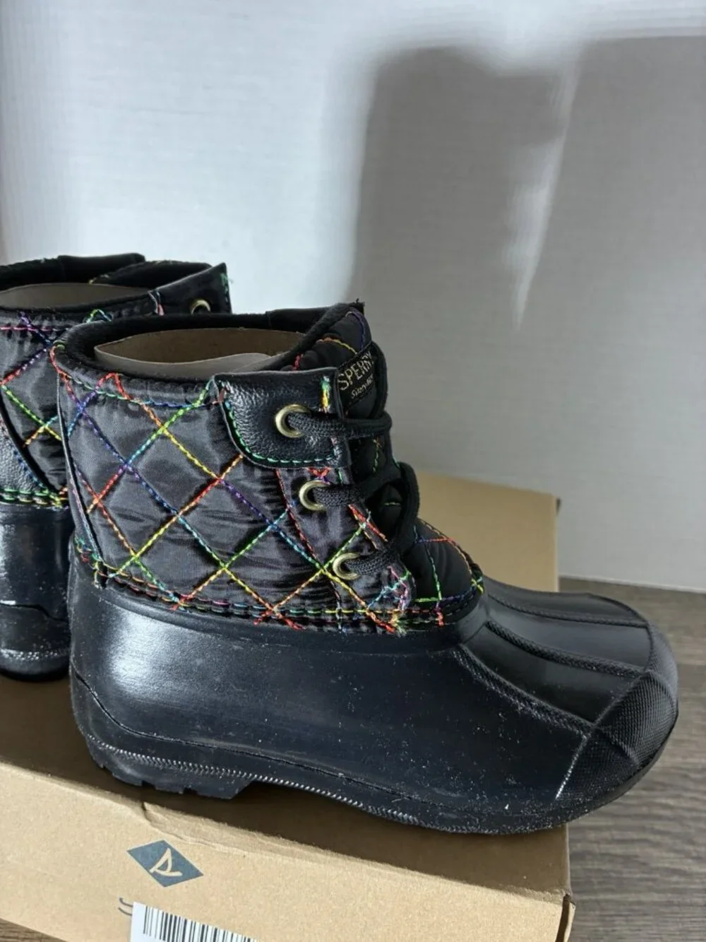 Sperry Port Boots For Girls In Black Size 11M Girls